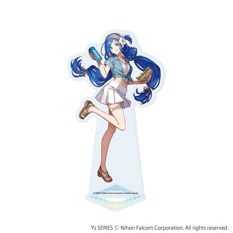 Acrylic stand from the Ys Series (04/Dana picnic ver.) showing the illustrated character on a clear acrylic base.