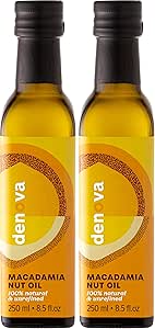 Two bottles of Yuuki Foods Macadamia Nuts Oil with yellow labels.