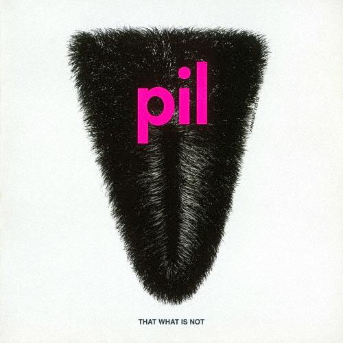 CD cover for "That What Is Not" showing a white background, a black furry triangular shape, pink "pil" text above, and the album title below.