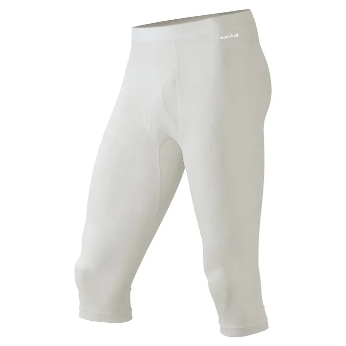 White ZEO-LINE knee-length men's tights shown against a plain background.