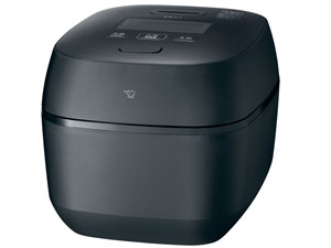 Black Zojirushi NX-AA18-BZ rice cooker shown from a front three-quarter view.
